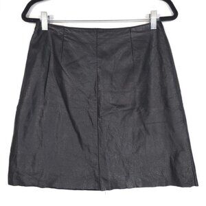 TWEEDS GENUINE LEATHER Women’s Mini Skirt A-Line Black Lined‎ Vintage Y2K Size 8